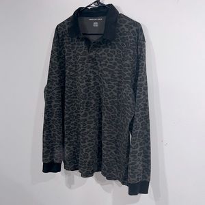 American Eagle Leopard Print Polo